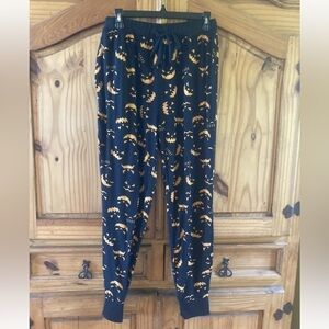 Women’s Nightzone black orange Halloween Jack-O-Lantern lounge pants - size M